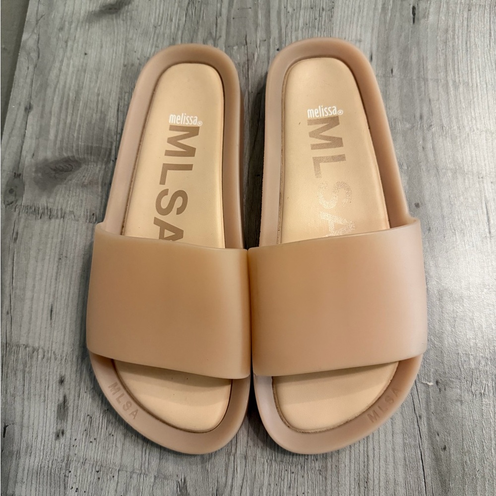 Melissa Women's Beige Slide Sandals